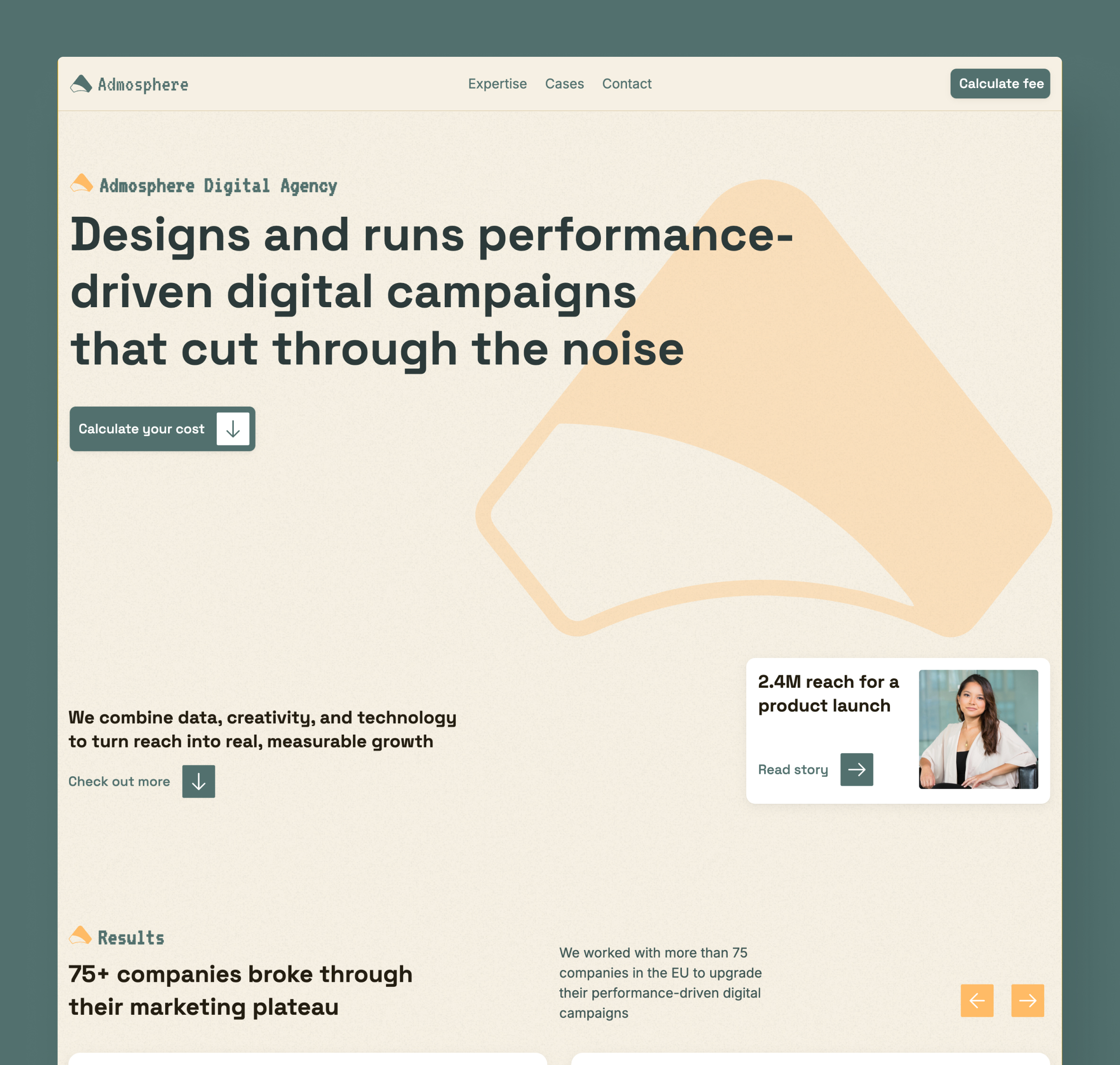 Admosphere Ad Agency Website Template preview screenshot